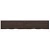 Vidaxl Estante Pared Madera Roble Tratada Marrón Oscuro 220x40x(2-6)cm