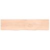 Vidaxl Estante De Pared Madera Maciza Roble Sin Tratar 220x50x(2-4) Cm Marrón