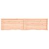 Vidaxl Estante De Pared Madera Maciza Roble Sin Tratar 220x50x(2-4) Cm Marrón