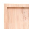 Vidaxl Estante De Pared Madera Maciza Roble Sin Tratar 180x50x(2-4) Cm Marrón