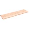 Vidaxl Estante De Pared Madera Maciza Roble Sin Tratar 220x60x(2-4) Cm Marrón