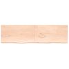 Vidaxl Estante De Pared Madera Maciza Roble Sin Tratar 220x60x(2-4) Cm Marrón