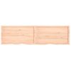 Vidaxl Estante De Pared Madera Maciza Roble Sin Tratar 220x60x(2-4) Cm Marrón