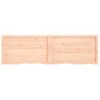 Vidaxl Estante De Pared Madera Maciza Roble Sin Tratar 200x60x(2-6) Cm Marrón