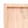 Vidaxl Estante De Pared Madera Maciza Roble Sin Tratar 200x60x(2-6) Cm Marrón