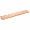 Vidaxl Estante Pared Madera Roble Tratada Marrón Claro 160x30x(2-6) Cm