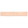 Vidaxl Estante De Pared Madera Maciza Roble Sin Tratar 200x30x(2-6) Cm Marrón