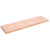 Vidaxl Estante Pared Madera Roble Tratada Marrón Claro 140x40x(2-4) Cm