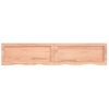 Vidaxl Estante Pared Madera Roble Tratada Marrón Claro 140x30x(2-4) Cm