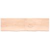 Vidaxl Estante De Pared Madera Maciza Roble Sin Tratar 220x60x(2-6) Cm Marrón