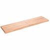 Vidaxl Estante Pared Madera Roble Tratada Marrón Claro 120x30x(2-4) Cm