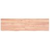 Vidaxl Estante Pared Madera Roble Tratada Marrón Claro 120x30x(2-4) Cm