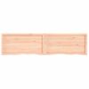 Vidaxl Estante De Pared Madera Maciza Roble Sin Tratar 220x50x(2-6) Cm Marrón