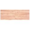 Vidaxl Estante Pared Madera Roble Tratada Marrón Claro 140x50x(2-4) Cm