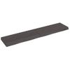 Vidaxl Estante Pared Madera Roble Tratada Marrón Oscuro 140x30x(2-6)cm