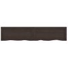 Vidaxl Estante Pared Madera Roble Tratada Marrón Oscuro 140x30x(2-6)cm