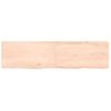 Vidaxl Estante De Pared Madera Maciza Roble Sin Tratar 120x30x(2-4) Cm Marrón