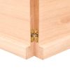 Vidaxl Estante De Pared Madera Maciza Roble Sin Tratar 120x30x(2-4) Cm Marrón