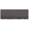 Vidaxl Estante Pared Madera Roble Tratada Marrón Oscuro 140x50x(2-4)cm