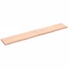 Vidaxl Estante De Pared Madera Maciza Roble Sin Tratar 200x30x(2-4) Cm Marrón