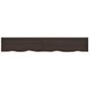 Vidaxl Estante Pared Madera Roble Tratada Marrón Oscuro 180x30x(2-6)cm