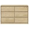 Vidaxl Cajonera Sauda Madera Maciza De Pino Color Roble 111x43x73,5 Cm Marrón