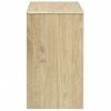 Vidaxl Cajonera Sauda Madera Maciza De Pino Color Roble 111x43x73,5 Cm Marrón