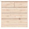 Vidaxl Cómoda Alta Madera Maciza Pino 77x35x73 Cm Marrón