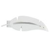 Abrazadera De Metal Imantada  Plume - Blanco Con Laca