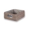 Cajón De Paja Trenzado Topo - 33 X 28 X 13 Cm - L 33  X A 28  X H 13  Cm