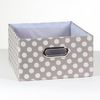 Caja De Tela Gris Lunares Blancos - L 30  X A 27  X H 15  Cm