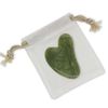 1 Guasha En Piedra De Jade Verde + Funda