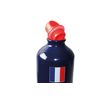 Sports Gourde - Federación Francesa De Fútbol - Aluminio - Capacidad: 750 Ml | Resistente Y Ligera | 25 Cm De Altura, 7 Cm De Diámetro | Azul Y Blanco | Trendyflair