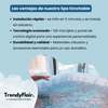 Spa Inflable De 4 Salas - Franja Led Incluida - Cómodo Y Relajante | 155 X 155 Cm | Blanco Y Azul | Trendyflair