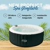 Spa Inflable De 4 Salas - Modelo De Onyx Cleverspa - Filtro Y Lona Incluidos | Diámetro 185 Cm | Negro Y Gris | Trendyflair