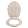 Asiento Wc Mdf Parquet Oscuro Bisagras De Acero Inoxidable