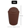 Cubo De Basura "ako" 5,5l Con Tapa Abatible Chocolate Msv