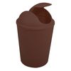 Cubo De Basura "ako" 5,5l Con Tapa Abatible Chocolate Msv