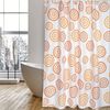 Cortina De Baño Msv "premium Dots" De Poliester En Color Naranja 180 X 200 Cm