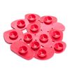 Pack De 4 Antideslizantes De Baño Msv "piedras" De Poliuretano En Color Rojo