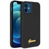 Funda Iphone 12 Mini Guess Silicone Series Flexible - Negro