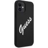 Funda Guess Vintage De Silicona Para Iphone 12 Mini Color Negro