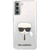 Funda Rígida Karl Lagerfeld Para Samsung Galaxy S21 Plus Diseño Cara De Karl Transparente Klhcs21mktr