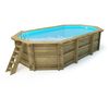 Piscina De Madera " Florida " - 6,57 X 4,57 X 1,31 M + Cubierta De Burbujas 180 Μ + Cubierta De Invierno 280 Gr/m².