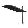 Parasol Lateral De Jardín En Aluminio - Sun 3 - Cuadrado - 3 X 3 M - Negro