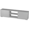 Mueble Tv "frida" En Mdf Lacado Gris - 2 Nichos Y 2 Puertas