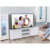 Mueble Tv "frida" En Mdf Lacado Gris - 2 Nichos Y 2 Puertas