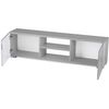 Mueble Tv "frida" En Mdf Lacado Gris - 2 Nichos Y 2 Puertas