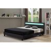 Cama Con Cabecero Led "maria" - 140 X 190 Cm - Negro