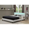 Cama Con Cabecero Led "maria" - 140 X 190 Cm - Blanco